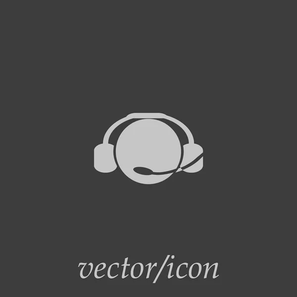 Auriculares Icono Plano Vector Ilustración — Archivo Imágenes Vectoriales