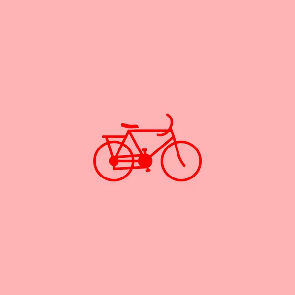 Ilustração Simples Vetor Ícone Bicicleta — Vetor de Stock