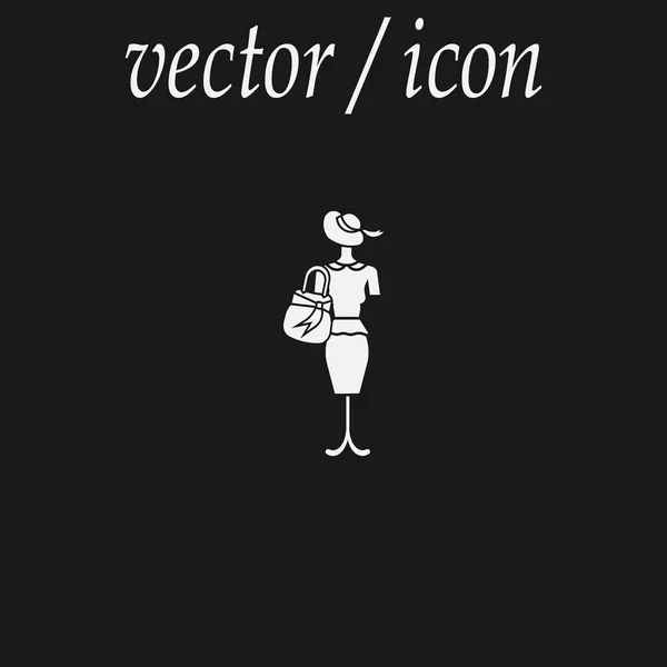 Maniquí Icono Plano Ilustración Vectorial — Vector de stock