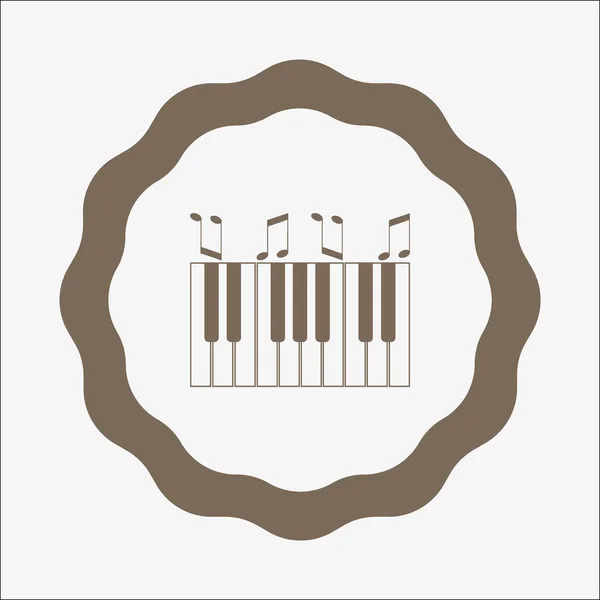 synthesizer düz simgesi, vektör, illüstrasyon, müzik aleti kavramı  