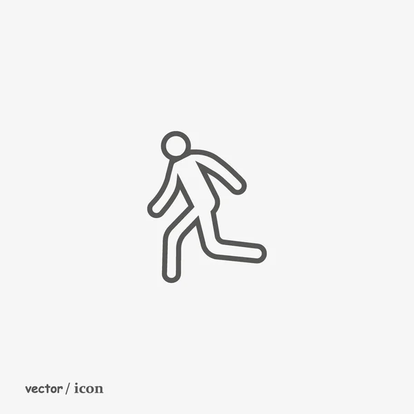 Бегущий Человек Плоская Иконка Векторная Иллюстрация — стоковый вектор