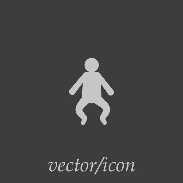 Icône Plate Bébé Vecteur Illustration Concept Naissance — Image vectorielle