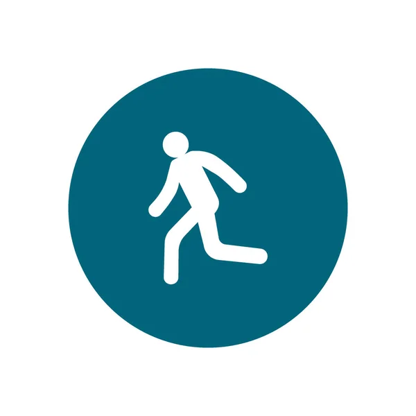 Running Man Flat Icon Ilustração Vetorial — Vetor de Stock