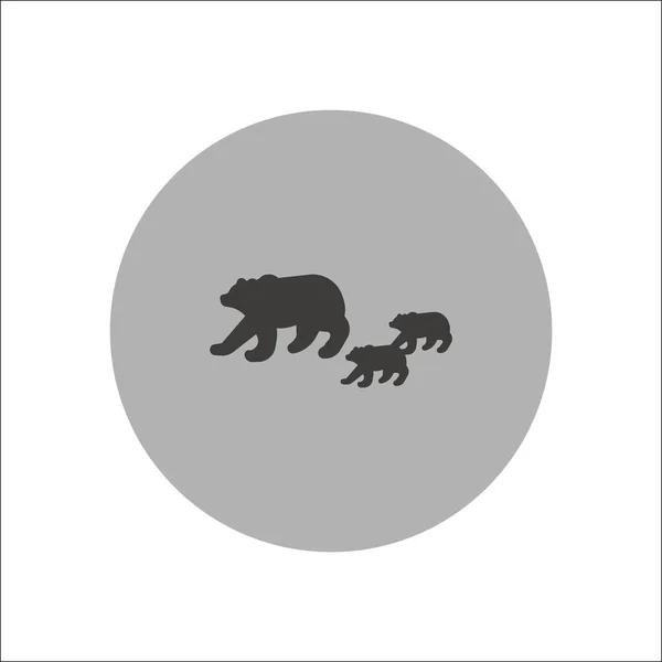Niedlichen Bären Familie Vektor Illustration — Stockvektor