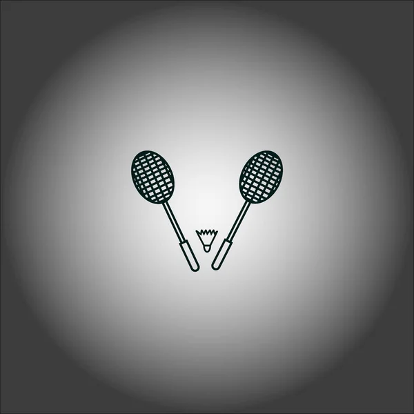 Racketer Skyvekran Illustrasjon Badmintonvektor – stockvektor