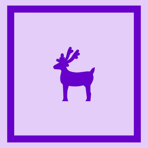 Christmas Reindeer Logo Template — Stock Vector