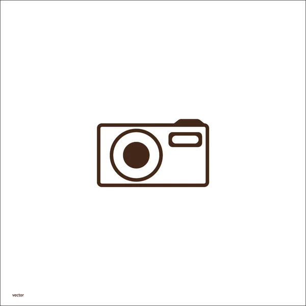 Minimalistic Vector Icon Photo Camera — Stock Vector