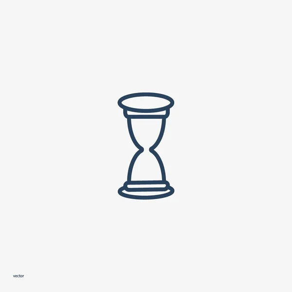 Icono Web Reloj Arena Ilustración Vectorial Minimalista — Vector de stock