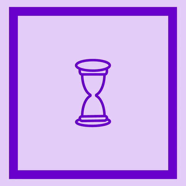 Icono Web Reloj Arena Ilustración Vectorial Minimalista — Archivo Imágenes Vectoriales