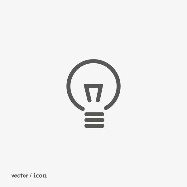 Ampoule Incandescence Icône Plate Vecteur Illustration — Image vectorielle