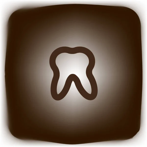 Human Tooth Flat Icon Vector Illustration — Stock Vector