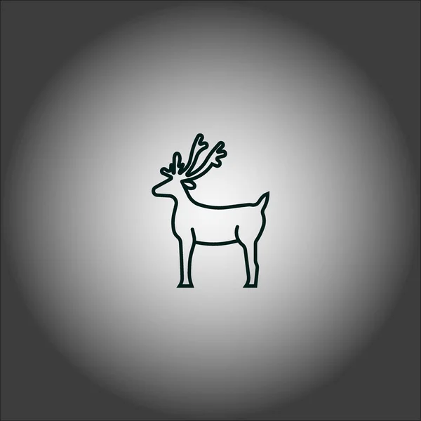 Vánoční Sobí Logo Šablona — Stockový vektor