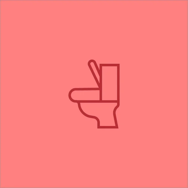 Minimalistický Splachovací Záchod Vektorové Ikony — Stockový vektor