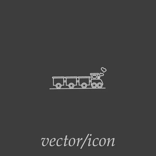 Icono Locomotora Vía Férrea Ilustración Vector Tren — Vector de stock