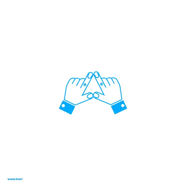 Hands Flat Icon Vector Illustration — Stock Vector