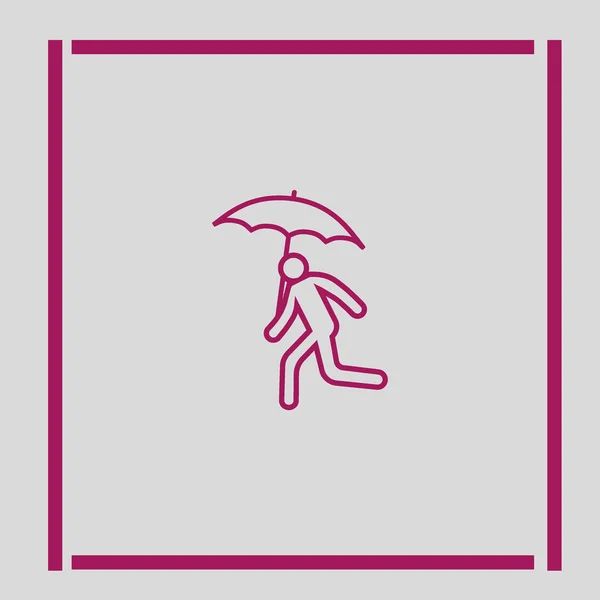 Man Umbrella Colorful Logo Template — Stock Vector