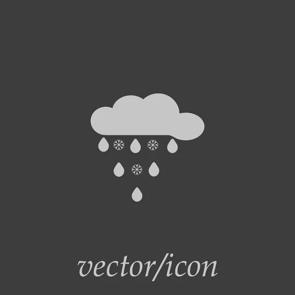 Иконка Дождя Вектор Иллюстрация — стоковый вектор