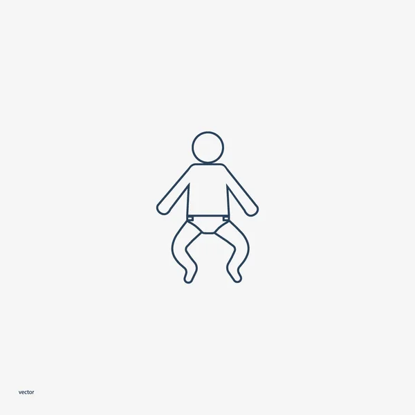 Baby Web Symbol Vektor Illustration — Stockvektor