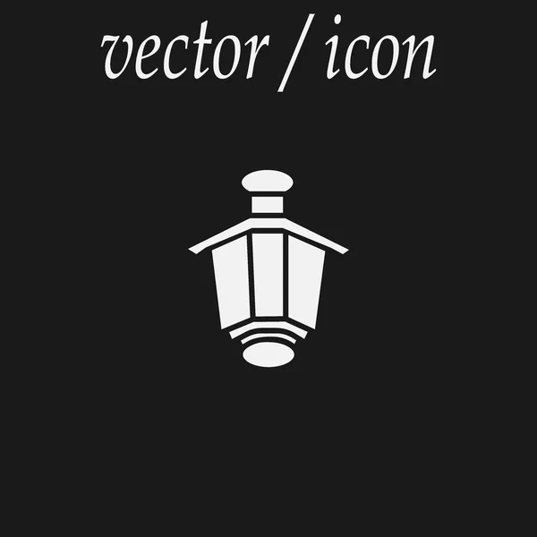 Linterna Plana Icono Vector Ilustración — Vector de stock