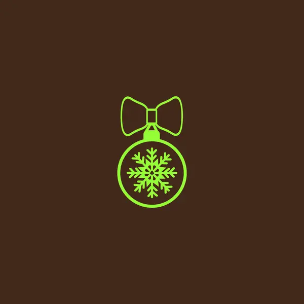 Christmas Ball Flat Icon Vector Illustration — 스톡 벡터