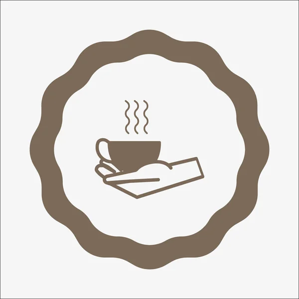 コーヒーまたは紅茶のベクトル図のおいしいホット コーヒー — ストックベクタ
