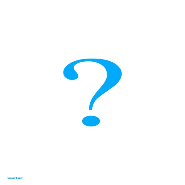Ερωτηματικό Πρότυπο Λογότυπο Εικονίδιο Καμπύλης — Διανυσματικό Αρχείο