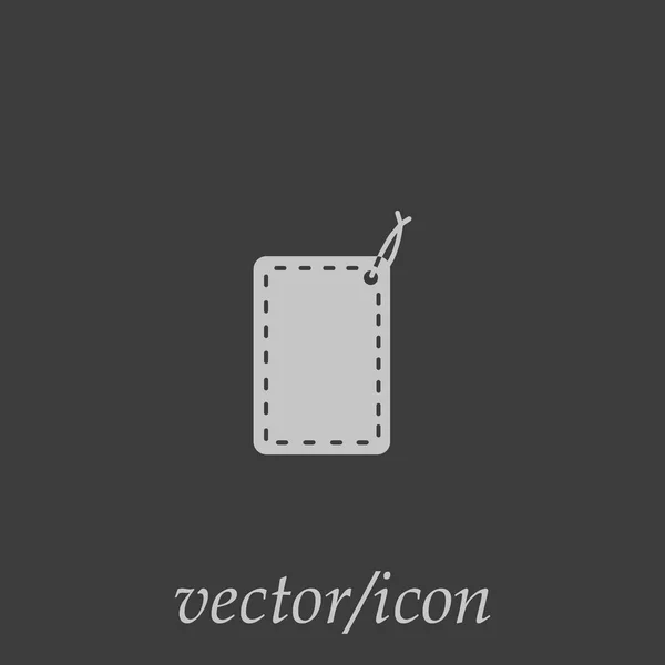 Tag Accrocher Icône Plate Illustration Vectorielle — Image vectorielle