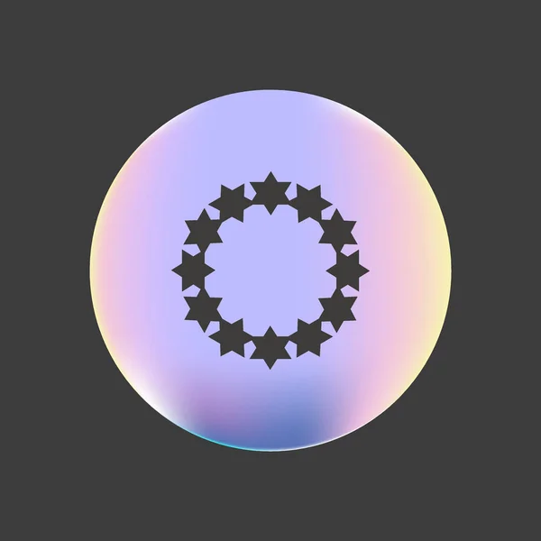 星の円のアイコン ベクトル イラスト — ストックベクタ