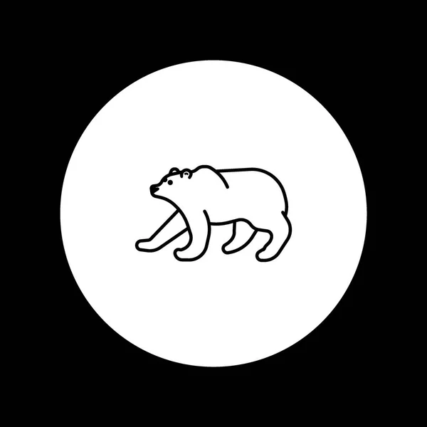 Minimalistic Vector Icon Polar Bear — Stock Vector