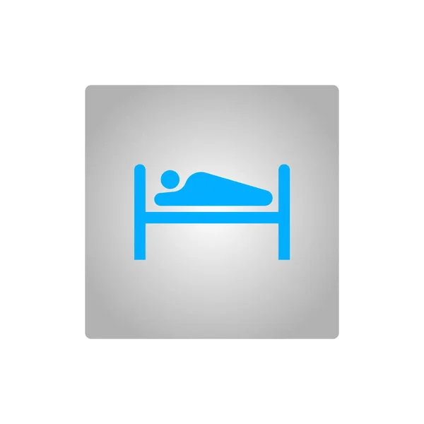 Hospital Bed Flat Icon Vector Illustration — Stock Vector