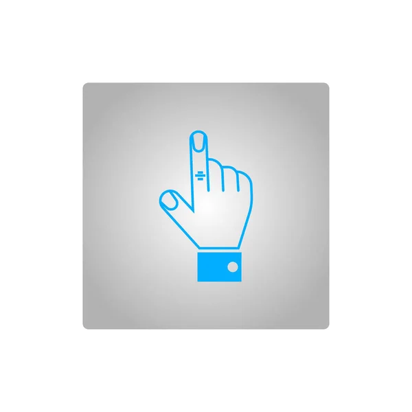 Icono Vectorial Minimalista Mano Apuntando Con Dedo — Vector de stock