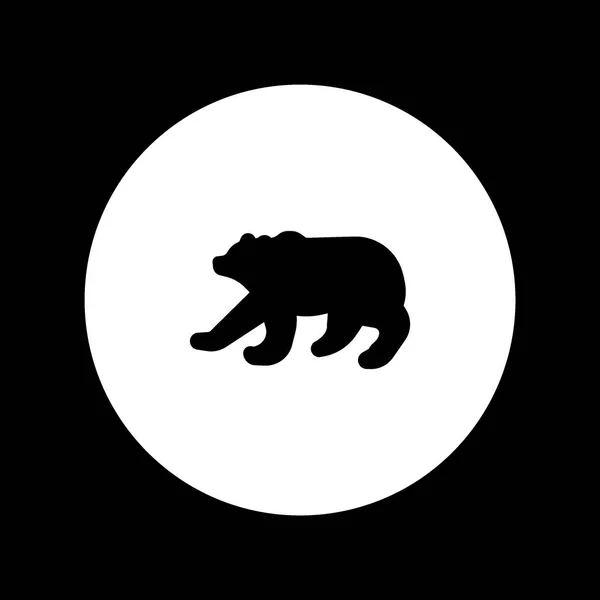 Minimalistische Vektor Ikone Des Eisbären — Stockvektor