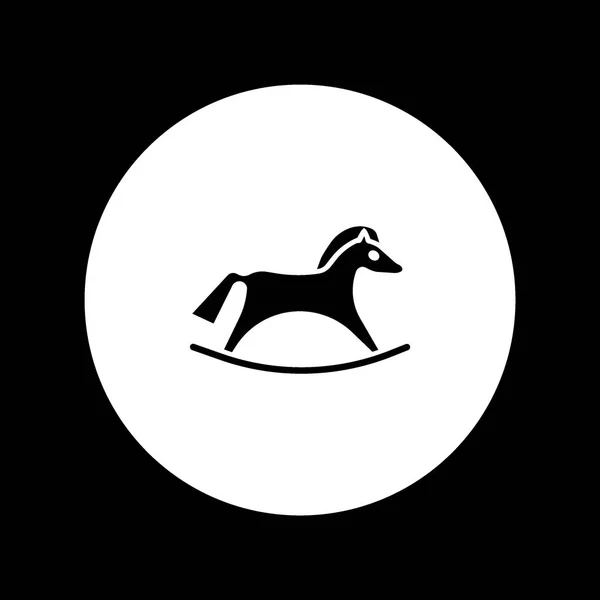 Pferd Flach Symbol Vektorillustration — Stockvektor