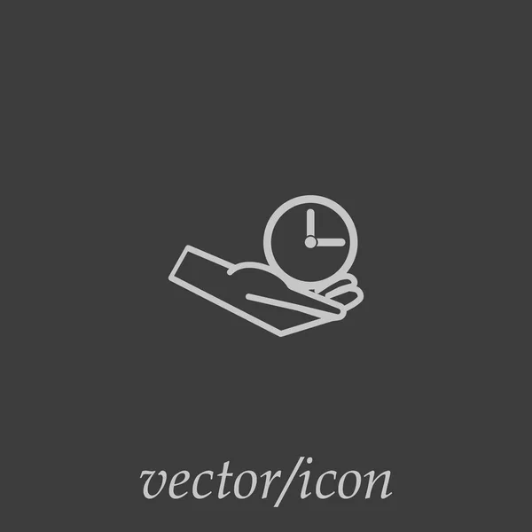 Mano Celebración Reloj Minimalista Vector Icono — Archivo Imágenes Vectoriales