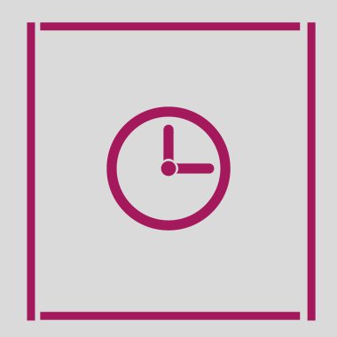Saat vektör minimalist web simgesi 