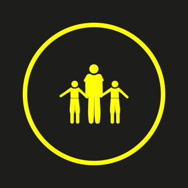 aile düz simgesi, vektör illüstrasyonu