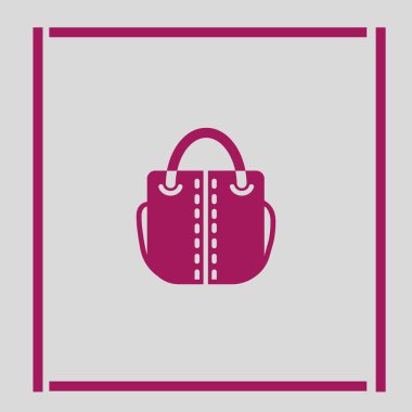 kadın el çantası düz simgesi 