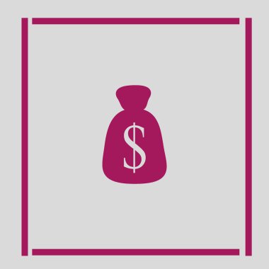 para çantası düz simgesi, iş kavramı