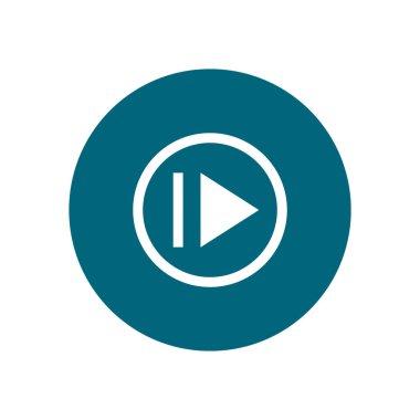 İleri medya adım düğmesinin, vektör, illüstrasyon