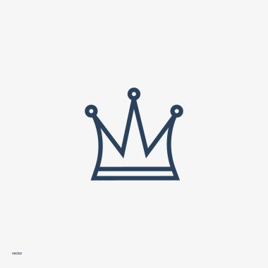 taç düz simgesi, vektör, illüstrasyon