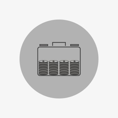 minimalist vektör çizim sikke yığını ile