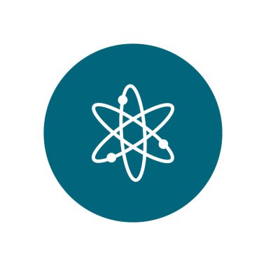 Moleküler bileşik düz simgesi, vektör, illüstrasyon