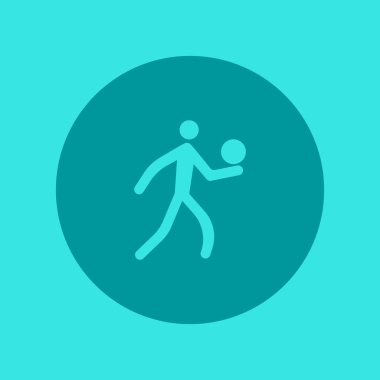 Futbol oyuncu düz simgesi