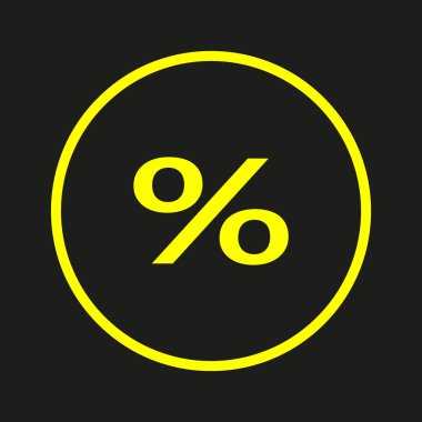 Konsept alışveriş yüzde simgesi