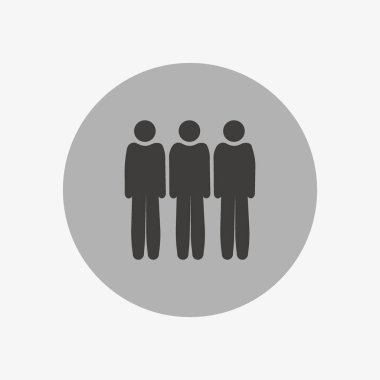 İşadamları düz simgesi, vektör çizim