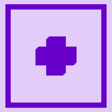 Tıbbi düz simgesi, vektör, illüstrasyon çapraz 