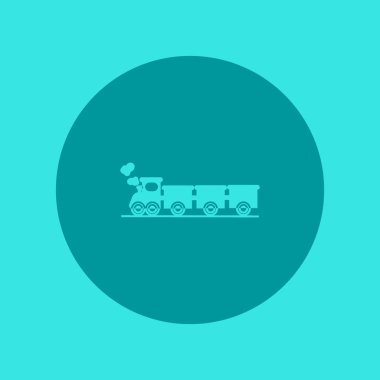 simge lokomotif tren yolu, tren vektör çizim üzerinde 