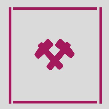 Balyozlar, vektör çizim minimalist simgesi