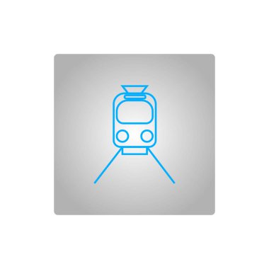 simge lokomotif tren yolu, tren vektör çizim üzerinde 