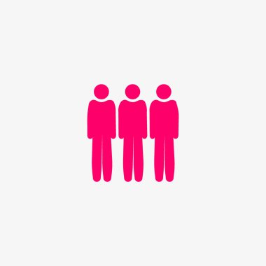 İşadamları düz simgesi, vektör çizim